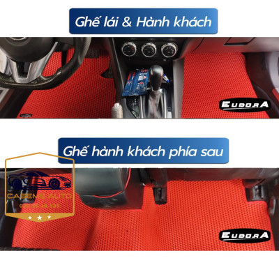 [TOYOTA WIGO] Thảm Trải Sàn, Lót Sàn Ô Tô Cao Su Eudora CloudFoam Thiết Kế Theo Xe Dành Cho Xe TOYOTA WIGO, Chống Nước, Không Mùi, Ngăn Bụi Bẩn, Dễ Vệ Sinh - Hàng Chính Hãng