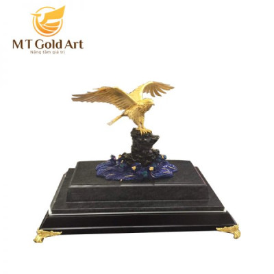 Tượng chim đại bàng  Mẫu 1 (17x29x34cm) MT Gold Art- Hàng chính hãng, trang trí nhà cửa, phòng làm việc, quà tặng sếp, đối tác, khách hàng, tân gia, khai trương 