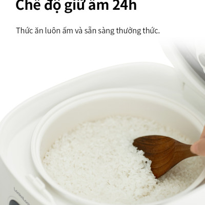 Nồi cơm điện LocknLock 1.2L Bianco EJR384IVY, Hàng chính hãng, đa chế độ nấu, bảng điều khiển cảm ứng - JoyMall