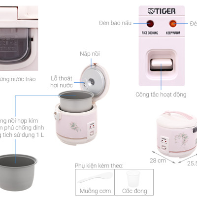 Nồi cơm điện Tiger JNP 1000 - Hàng nhập khẩu