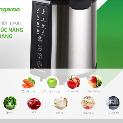MÁY ÉP TRÁI CÂY KANGAROO KG200SJD2 (MÁY ÉP CHẬM 665ml - 200W) Hàng Chính Hãng