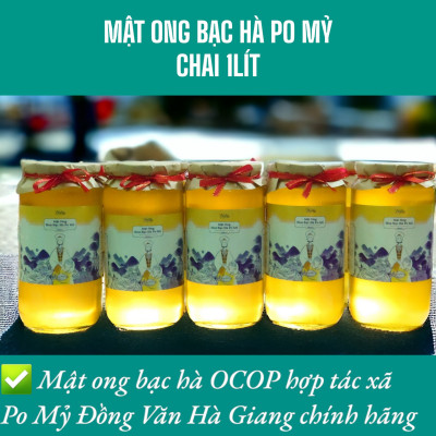 MẬT ONG BẠC HÀ PO MỶ OCOP HÀ GIANG CHÍNH HÃNG 500ML, MẬT ONG BẠC HÀ NGUYÊN CHẤT ĐẶC SẢN HÀ GIANG