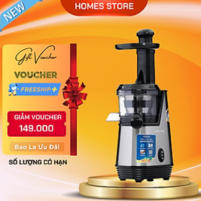 Máy Ép Chậm Kalite KSJ4413 Công Nghệ Châu Âu Dung Tích 350 ML Công Suất 20 0W - Hàng Chính Hãng