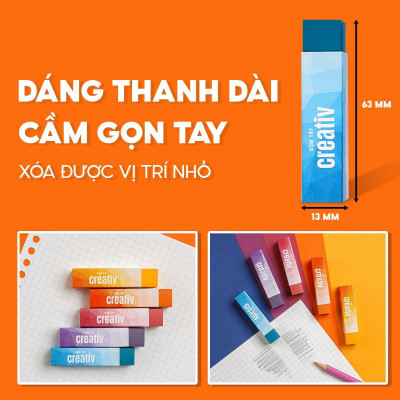 Gôm Tẩy Creativ - Thiên Long E-031 - Màu Xanh