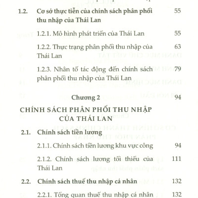 Chính Sách Phân Phối Thu Nhập Của Thái Lan Và Hàm Ý Cho Việt Nam (Sách chuyên khảo)