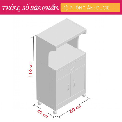 Tủ phòng ăn bằng gỗ kiểu dáng nhỏ gọn SMLIFE Ducie