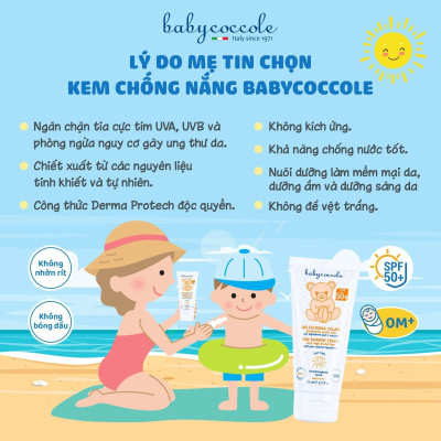 Kem chống nắng SPF50 + Babycoccole 0M+