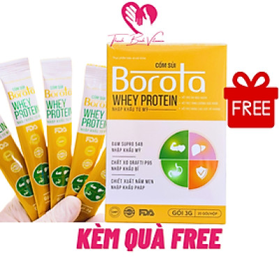 [MUA 2 TẶNG 1] Combo 2 Hộp Cốm Sủi BOROTA Tặng Kèm 1 Hộp Multi Vitamin Thái Lan