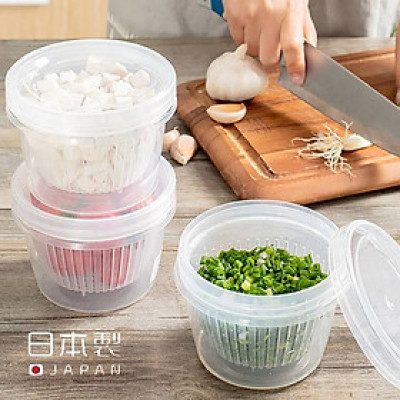 Bộ hộp đựng thực phẩm tròn 2 lớp W/S 500ml - Hàng nội địa Nhật Bản nhập khẩu chính hãng