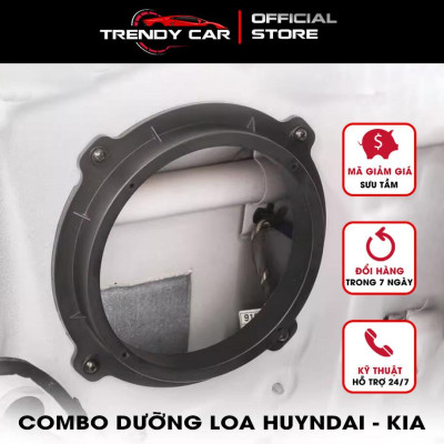 Dưỡng loa cánh ô tô 6.5 inch Huyndai và Kia cỡ 16.5cm kích thước chuẩn bắt ốc vít din cho I10, Santafe, Forte, Sorento