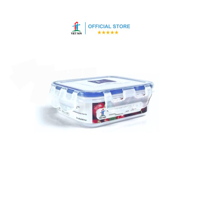 [TẶNG KHAY RÁO NƯỚC] Bộ 3 Hộp Đựng Thực Phẩm  VIETSON 450ml Nắp Khóa 4 Cạnh Kín Hơi