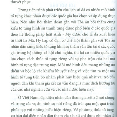 Đại Diện Nhân Dân Tham Gia Xét Xử Án Hình Sự Xưa Và Nay 