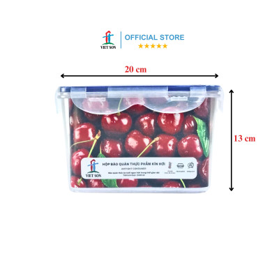 [TẶNG KHAY RÁO NƯỚC] Hộp Đựng Thực Phẩm VIETSON 2400ml Nắp Khóa 4 Cạnh Kín Hơi