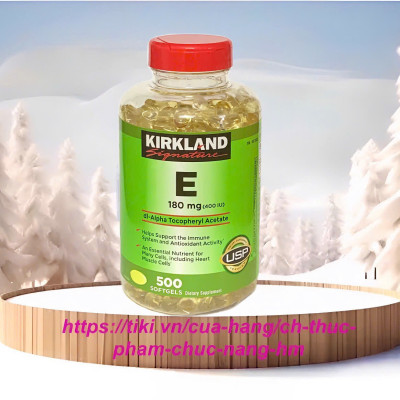 Viên uống bổ sung Vitamin E  400 IU -  chai 500 viên, của Mỹ, làm đẹp da, chống lão hóa