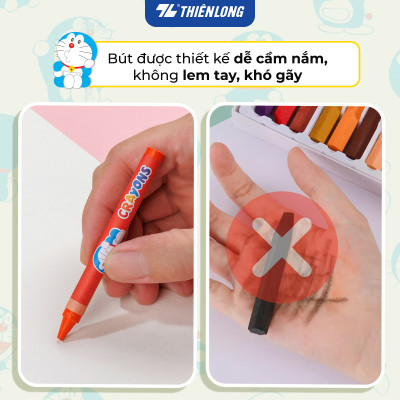 Bút Sáp màu Thiên Long Doraemon CR-C04/DO - 10 màu