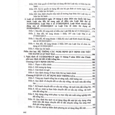 Luật Đất Đai hệ thống các văn bản quy định chi tiết thi hành