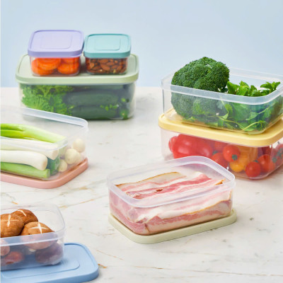 Bộ 7 hộp thực phẩm Inochi. Nhựa pp an toàn chịu nhiệt tốt, sử dung được trong lò vi sóng ( Tặng kèm khăn lau đa năng pakasa) - Hàng Chính Hãng