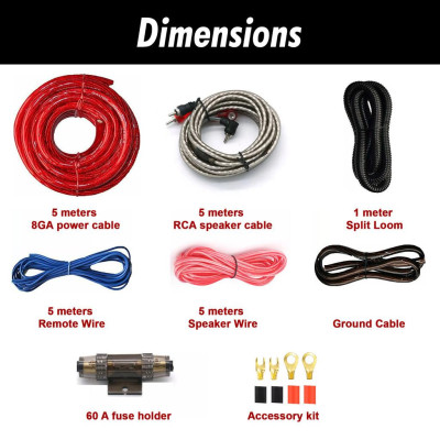 Bộ Kit Nguồn 8GA Cao Cấp MDK: Nâng Tầm Âm Thanh Sub hơi Xe Bạn