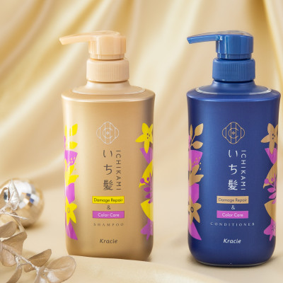 Dầu Gội Phục Hồi Hư Tổn Dành Cho Tóc Nhuộm Kracie Ichikami Damage Repair & Color Care Shampoo (Chai 480ML)