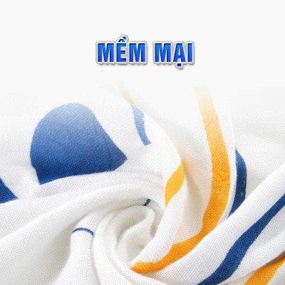 Chăn mền đũi cho bé từ sơ sinh đến tiểu học chất liệu sợi tre thiên nhiên và sợi Cotton, loại siêu mềm mịn, KT: 110x110cm, Bamboo Home - hàng chính hãng BBH01