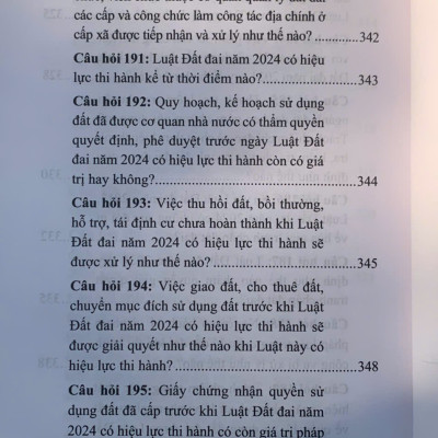 200 câu hỏi và trả lời về Luật Đất đai năm 2024
