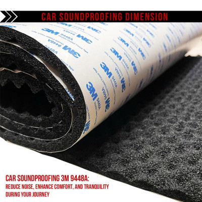 Tấm mút tiêu âm 3M9448A ô tô Phụ kiện ô tô Tấm lót cách nhiệt Giảm âm thanh Chống ồn 80* 50 * 1.5cm