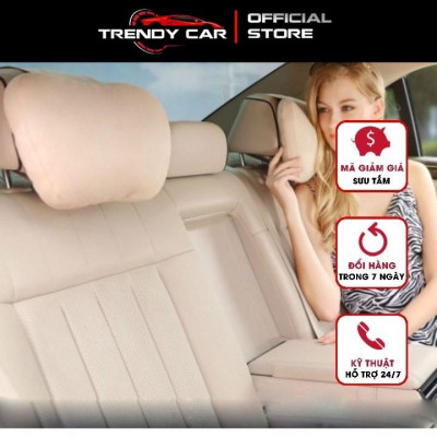 Gối Tựa Đầu Ô Tô Maybach vải da Lộn Ancatara