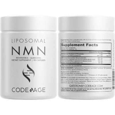 Viên uống ngăn ngừa lão hóa kéo dài tuổi thọ và trẻ hóa làn da Codeage Liposomal NMN - 90 Viên