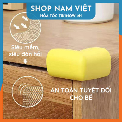 Set 4 Miếng Xốp Bọc Cạnh Bàn, Bịt Góc Tủ Bảo Vệ An Toàn Cho Bé NAVIVU
