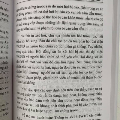 Thủ tục tranh tụng tại phiên toà hình sự sơ thẩm (tái bản lần thứ nhất)