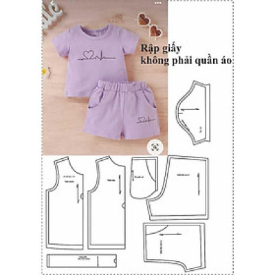 Rập giấy bộ đùi bé gái mã R488