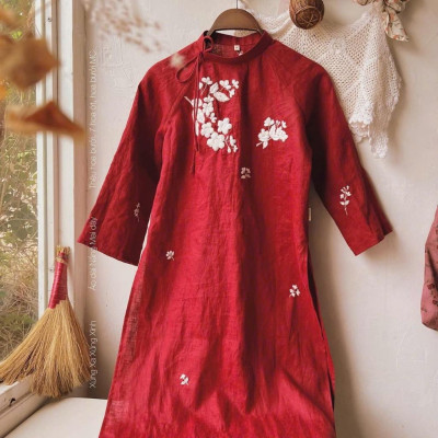 Rập giấy A0 áo dài gài nút 1 bên - bản vẽ- chỉ rập áo