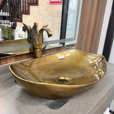 Chậu thuyền màu đồng GRL 8602A