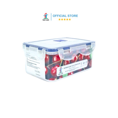 [TẶNG KHAY RÁO NƯỚC] Hộp Đựng Thực Phẩm VIETSON 1600ml Nắp Khóa 4 Cạnh Kín Hơi