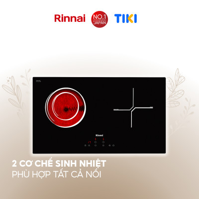 Bếp điện kết hợp Rinnai RB-7022HE-CB mặt kính Schott 4100W - Hàng chính hãng.