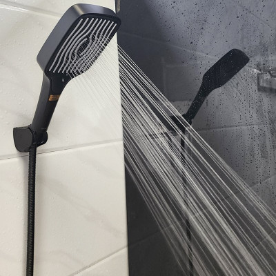 Bộ tay dây sen 3 chức năng chảy, nhựa ABS mạ đen Eurolife EL-125SH-D