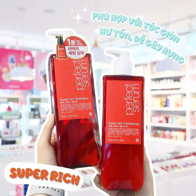 Dầu gội Serum dưỡng tóc mềm mượt, vào nếp, hỗ trợ phục hồi tóc hư tổn Mise en Scène Shampoo Hàn Quốc 680ml