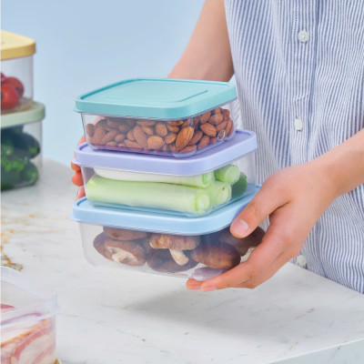 Bộ 7 hộp thực phẩm Inochi. Nhựa pp an toàn chịu nhiệt tốt, sử dung được trong lò vi sóng ( Tặng kèm khăn lau đa năng pakasa) - Hàng Chính Hãng