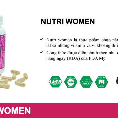 Viên uống bổ sung Vitamin khoáng chất NUTRIWOMEN Damode dành cho nữ lọ 100 viên