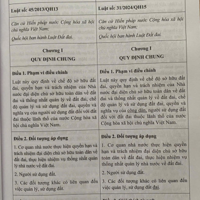 Nội dung kế thừa, bổ sung, đổi mới của Luật Đất Đai năm 2024 so với Luật Đất Đai năm 2013