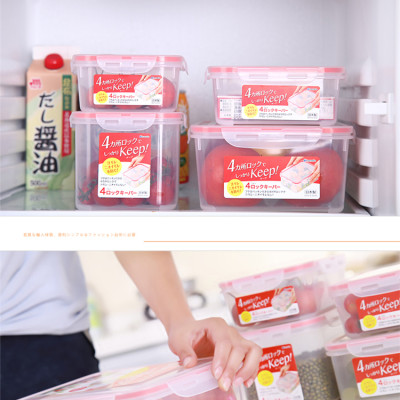 Hộp nhựa trong đựng thực phẩm hình vuông 1,3 lít - Hàng nội địa Nhật Bản