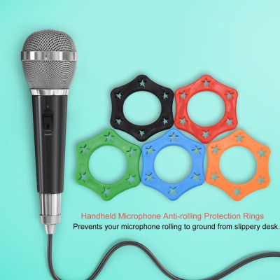 Combo 2 vòng chống lăn micro karaoke chất liệu cao su dẻo siêu mềm chống va đập cho micro xe du lịch