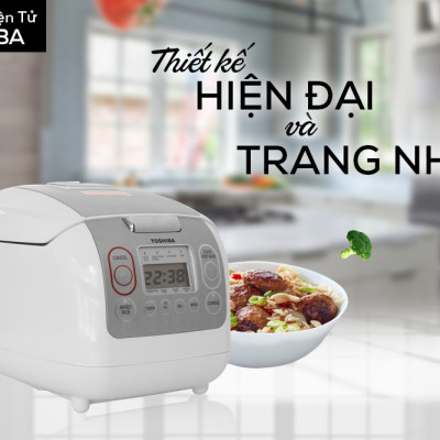 Nồi Cơm Điện Tử Toshiba RC-10NMFVN (WT) (1 Lít) - Hàng Chính Hãng