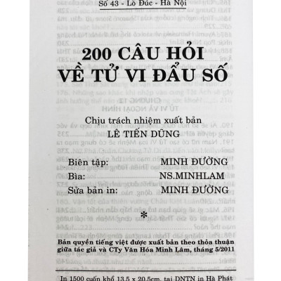 200 Câu Hỏi Về Tử Vi Đẩu Số
