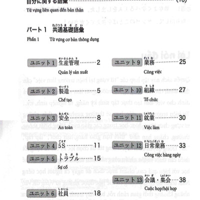Tiếng Nhật Tại Hiện Trường Làm Việc - Số Tay Từ Vựng Ngành Chế Tạo