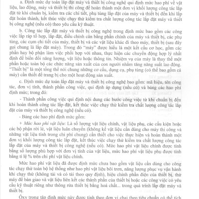 Định Mức Dự Toán Lắp Đặt Máy Và Thiết Bị Công Nghệ