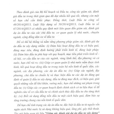 Giám Sát Đánh Gia Dự Án Đầu Tư Xây Dựng