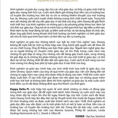 KINH NGHIỆM VÀ GIÁO DỤC (EXPERIENCE AND EDUCATION) - John Dewey - Phạm Anh Tuấn dịch - (bìa mềm)