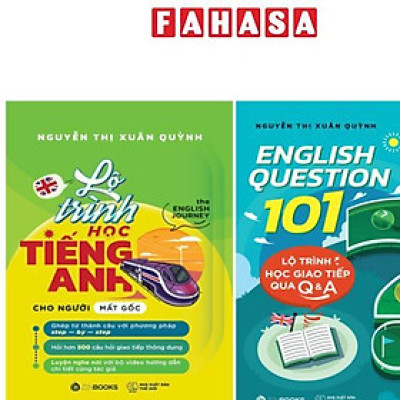 Sách - Combo Sách Lộ Trình Học Tiếng Anh Cho Người Mất Gốc - The English Journey + English Question 101 - Lộ Trình Học Giao Tiếp Qua Q&A (Bộ 2 Cuốn)