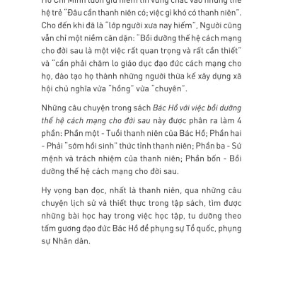 Sách - Di Sản Hồ Chí Minh - Bác Hồ Với Việc Bồi Dưỡng Thế Hệ Cách Mạng Cho Đời Sau